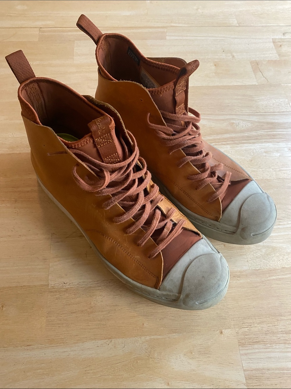 Converse Men's Leather Jack Purcell high tops